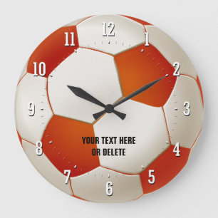 Grande Horloge Ronde Cadeau de sport du football du football   de