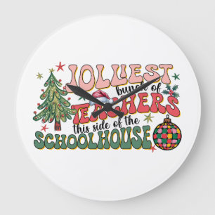 Grande Horloge Ronde Cadeau pour Enseignant Le Groupe d'Enseignants l
