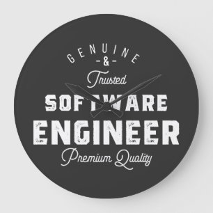 Grande Horloge Ronde Cadeau pour ingénieur logiciel