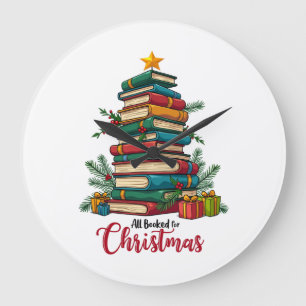 Grande Horloge Ronde Cadeau pour l'enseignant Tous réservés pour Noël