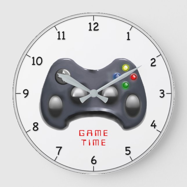 Grande Horloge Ronde cadeau visuel de gamer (Recto)