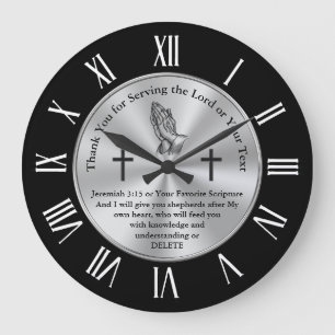 Grande Horloge Ronde Cadeaux chrétiens de Merci, cadeaux faits sur