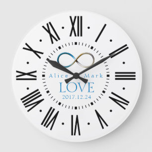 Grande Horloge Ronde Cadeaux de l'amour   d'infini pour toujours