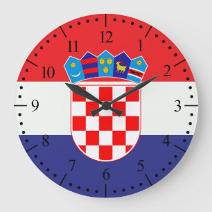 Grande Horloge Ronde Cadeaux patriotiques croates de drapeau national