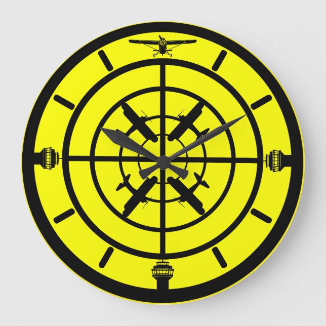 Grande Horloge Ronde Cadeaux Pour Contrôleur De La Circulation Aérienne (Recto)