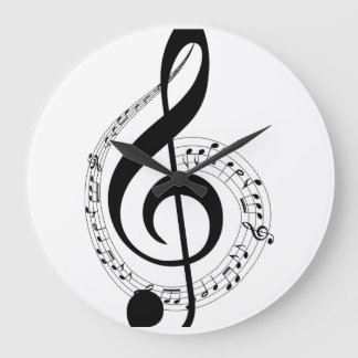 Grande Horloge Ronde Cadran clef 10,75" en acrylique