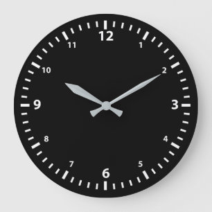 Grande Horloge Ronde Cadran de l'horloge à chiffres blancs