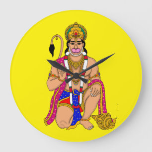 Grande Horloge Ronde Cadran mural de Lord Hanuman