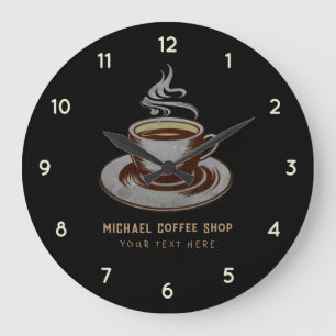 Grande Horloge Ronde Café d'affaires personnalisé - Bar café