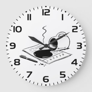 Grande Horloge Ronde Café renversé sur un rapport Une drôle de maladres