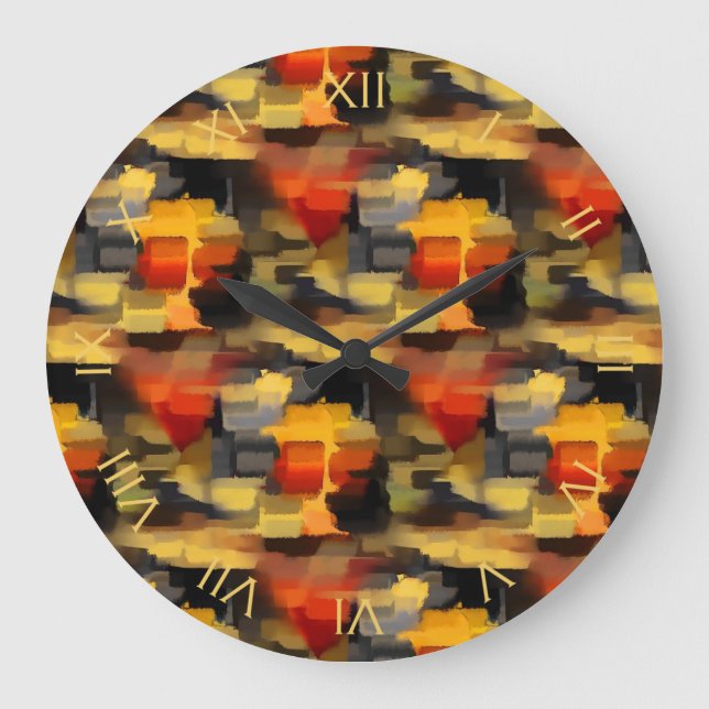 Grande Horloge Ronde Calico Paint Squares (Recto)