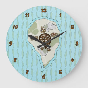 Grande Horloge Ronde Callie l'horloge tortue de mer