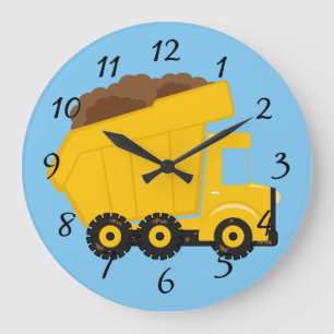 Grande Horloge Ronde Camion de vidage Animé