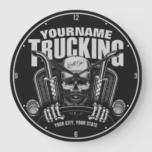 Grande Horloge Ronde Camionnage personnalisé Camionneur de crâne Camion