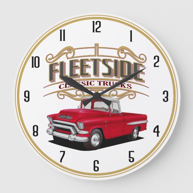 Grande Horloge Ronde Camions classiques Fleetside (Recto)
