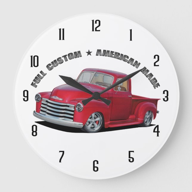 Grande Horloge Ronde Camions faits américains (Recto)