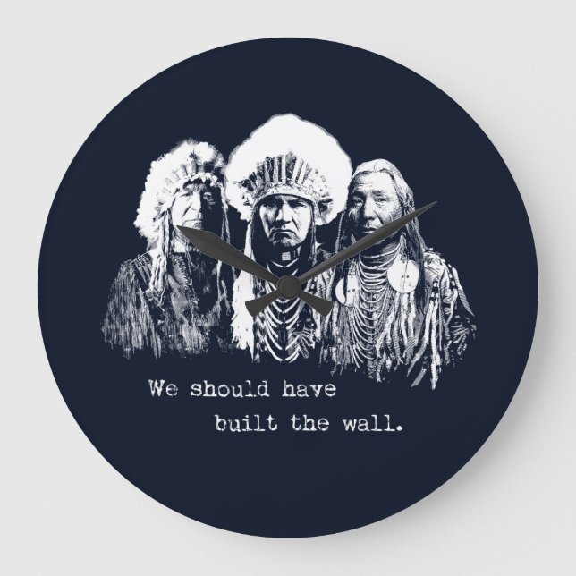 Grande Horloge Ronde Campagne Native American Immigrant (Recto)