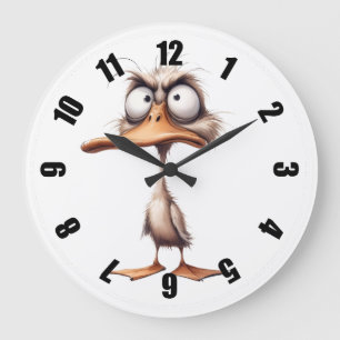 Grande Horloge Ronde Canard fantaisiste