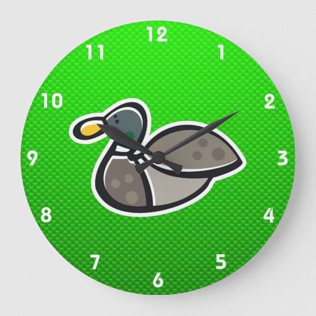 Grande Horloge Ronde Canard vert (Recto)