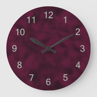 Grande Horloge Ronde Canneberge et noir chinés
