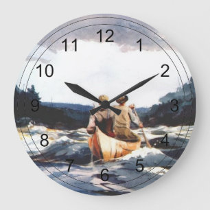 Grande Horloge Ronde Canoë dans les rapides