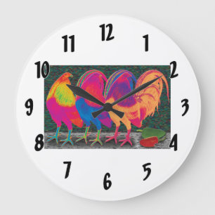 Grande Horloge Ronde Cantina Roosters
