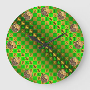 Grande Horloge Ronde Capricorne & Chèvre de feu