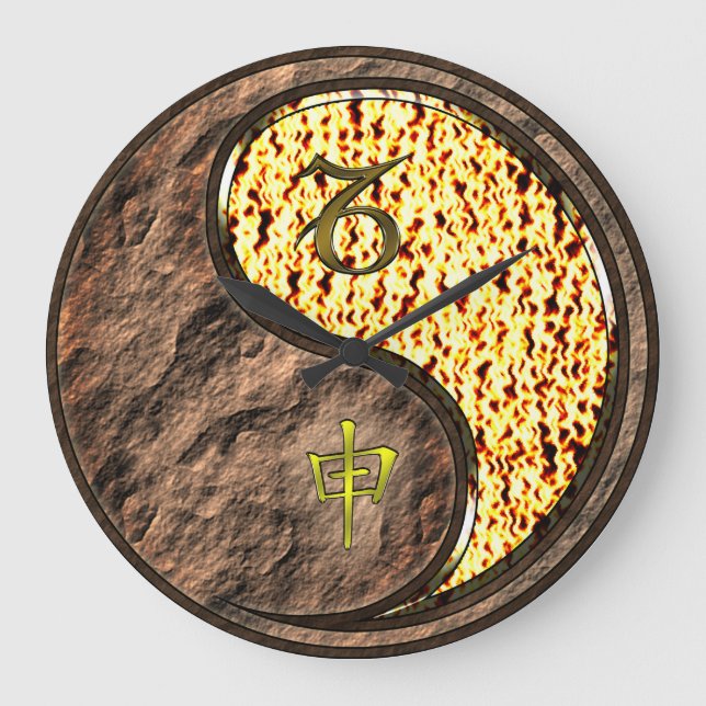 Grande Horloge Ronde Capricorne & Singe de feu (Recto)