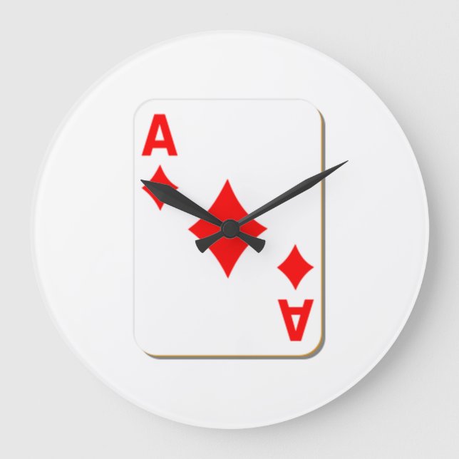 Grande Horloge Ronde Card de Playing Ace of Diamonds (Recto)