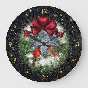Grande Horloge Ronde Cardinaux ~ Serre de Noël ~ Ciel de nuit ~