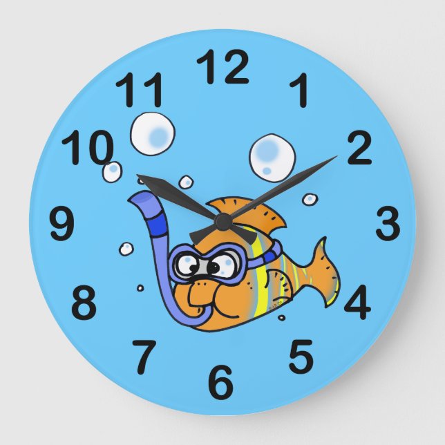 Grande Horloge Ronde caricature tropicale (Recto)
