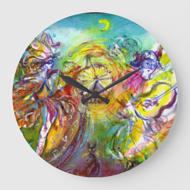 Grande Horloge Ronde CARNAVAL ITALIEN / Danse, Musique, Théâtre (Recto)