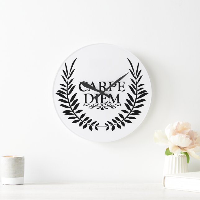 Grande Horloge Ronde Carpe diem (Maison)