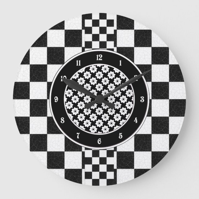 Grande Horloge Ronde Carte de vérification textuelle simple (Recto)