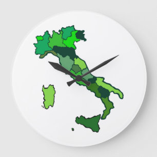 Grande Horloge Ronde Carte d'horloge de l'Italie