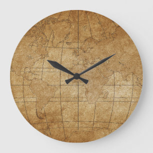 Grande Horloge Ronde Carte du monde : Guide mondial d'exploration
