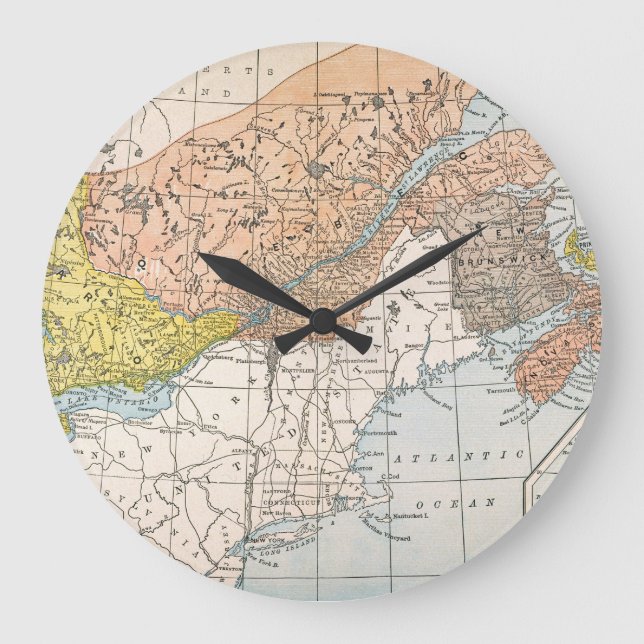GRANDE HORLOGE RONDE CARTE : LE CANADA ORIENTAL (Recto)