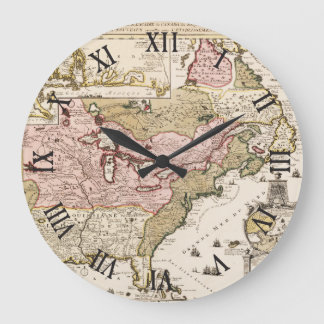 Grande Horloge Ronde Carte médiévale française d'Amérique Québec/Nouvel