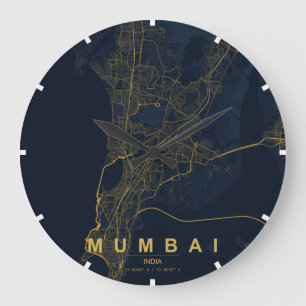 Grande Horloge Ronde Carte minimale de la ville d'Istanbul Turquie