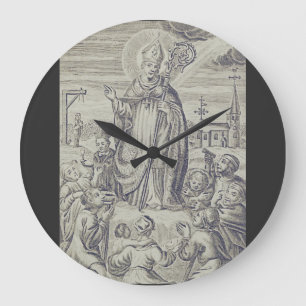 Grande Horloge Ronde Carte Sainte de l'évêque Amand de Maastricht