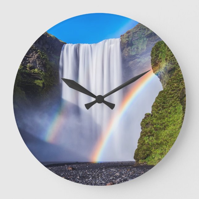Grande Horloge Ronde Cascade et arc-en-ciel (Recto)