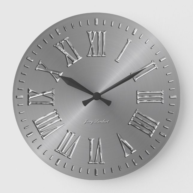 Grande Horloge Ronde Case murale de signature 5 (Recto)