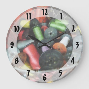 Grande Horloge Ronde Casier métallique avec le fil
