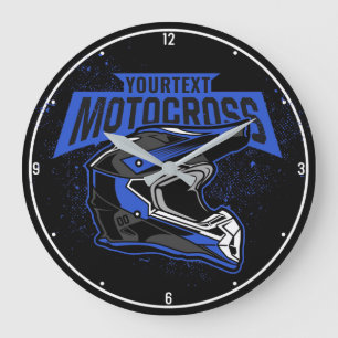 Grande Horloge Ronde Casque de course de motocross motocross personnali