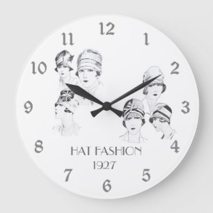 Grande Horloge Ronde Casquettes illustrés par cru de mode de casquette