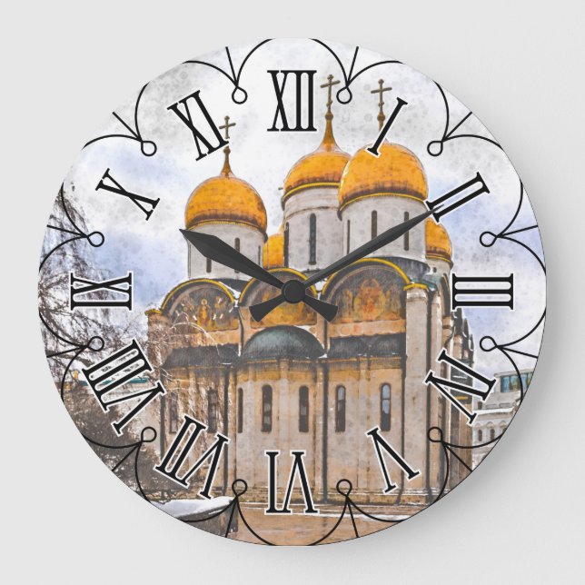 Grande Horloge Ronde Cathédrale d'Assoumption. Moscow Kremlin. Russia. (Recto)