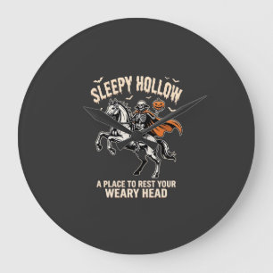 Grande Horloge Ronde Cavalier sans tête Sleepy Hollow Halloween T-Shirt