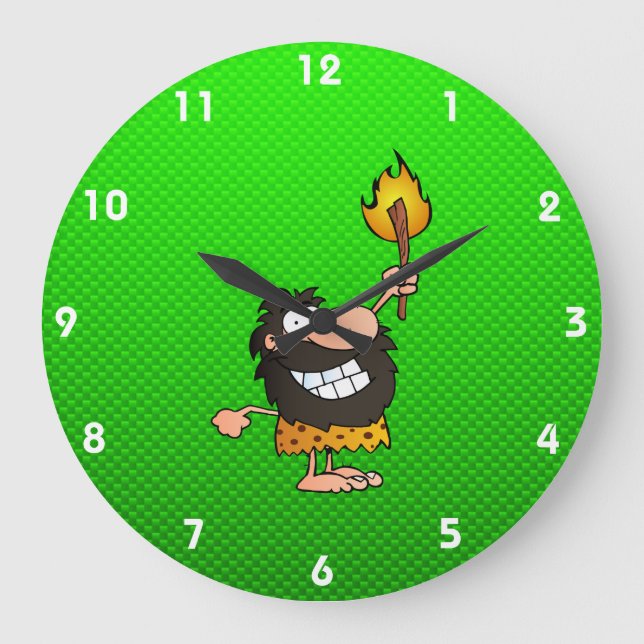 Grande Horloge Ronde Caveman; Vert (Recto)