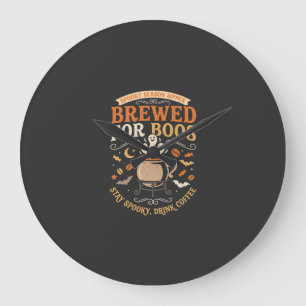 Grande Horloge Ronde Célébration de fantômes de café d'Halloween