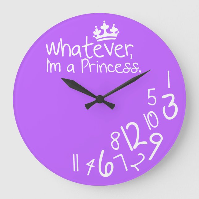 Grande Horloge Ronde Celui qui, je sois une princesse (Recto)